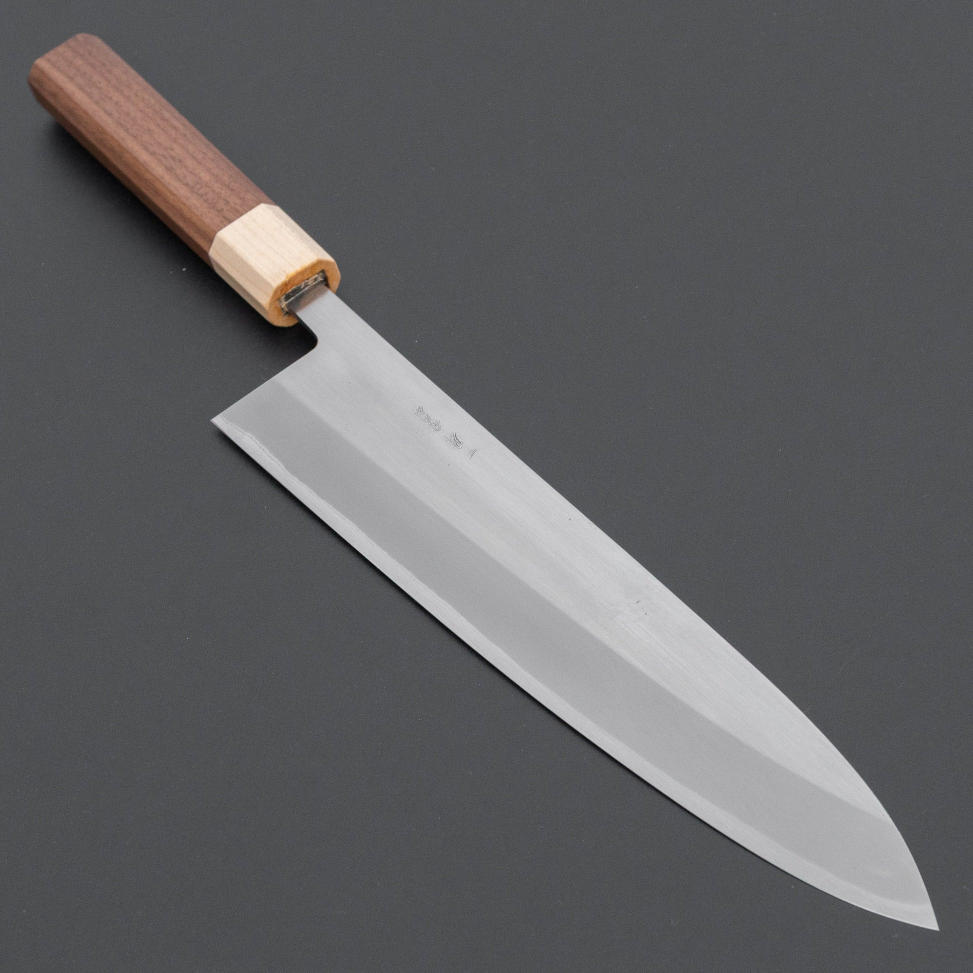 Hitohira TD Blue #2 Stainless Clad Migaki Gyuto 240mm Walnut Handle