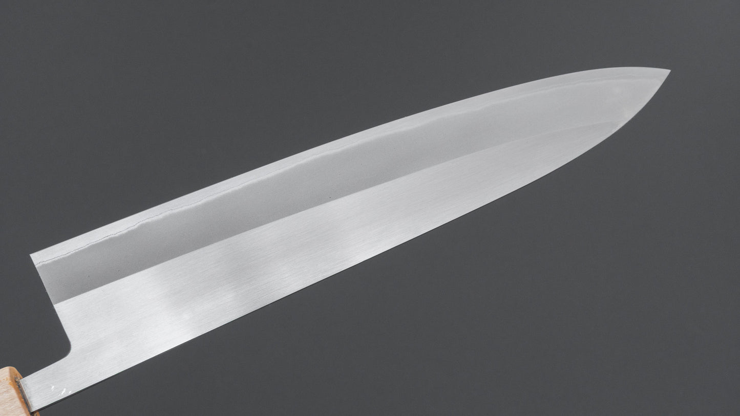 Hitohira TD Blue #2 Stainless Clad Migaki Gyuto 240mm Walnut Handle