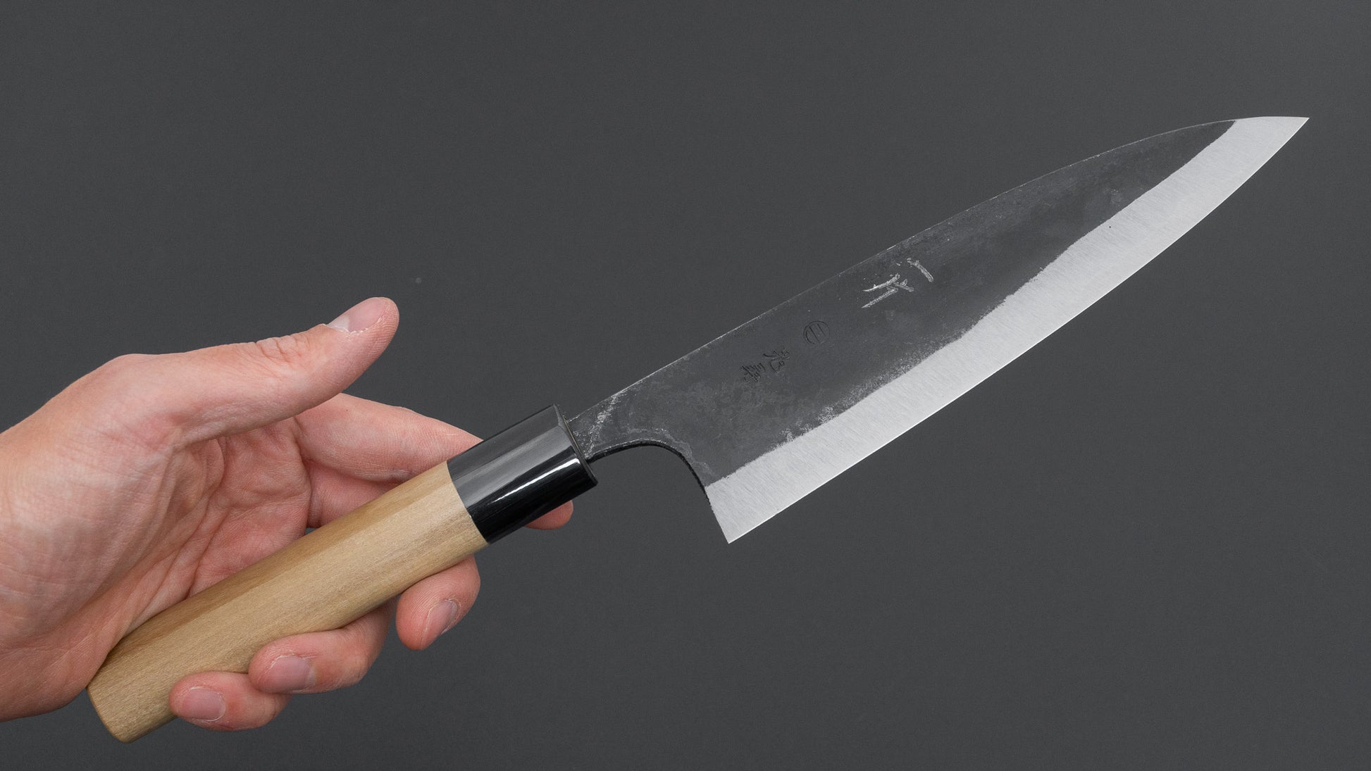 Hitohira Onihiro White #1 Gyuto 165mm Ho Wood Handle (D-Shape)