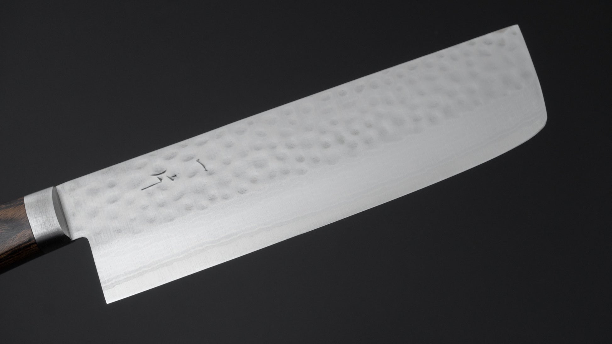 Hitohira NM V10 Tsuchime Damascus Nakiri 165mm Imitation Mahogany Handle