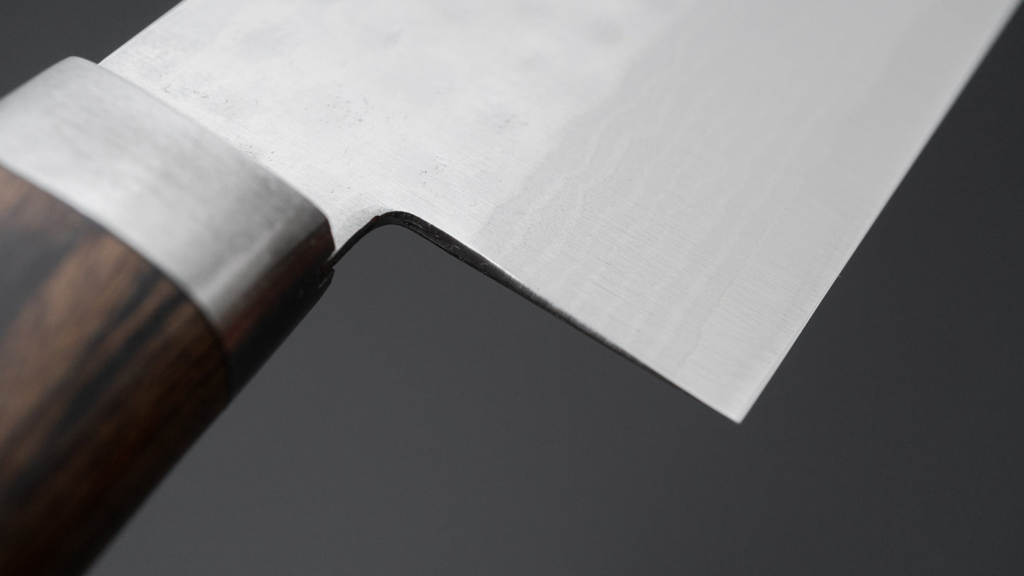 Hitohira NM V10 Tsuchime Damascus Nakiri 165mm Imitation Mahogany Handle