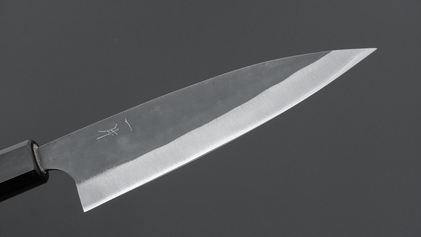 Hitohira Hizen Kurouchi Blue #1 Stainless Clad Ajikiri 145mm Ho Wood Handle