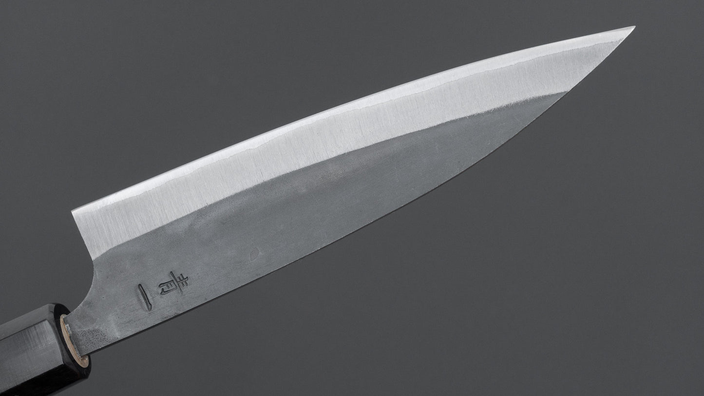 Hitohira Hizen Kurouchi Blue #1 Stainless Clad Ajikiri 145mm Ho Wood Handle