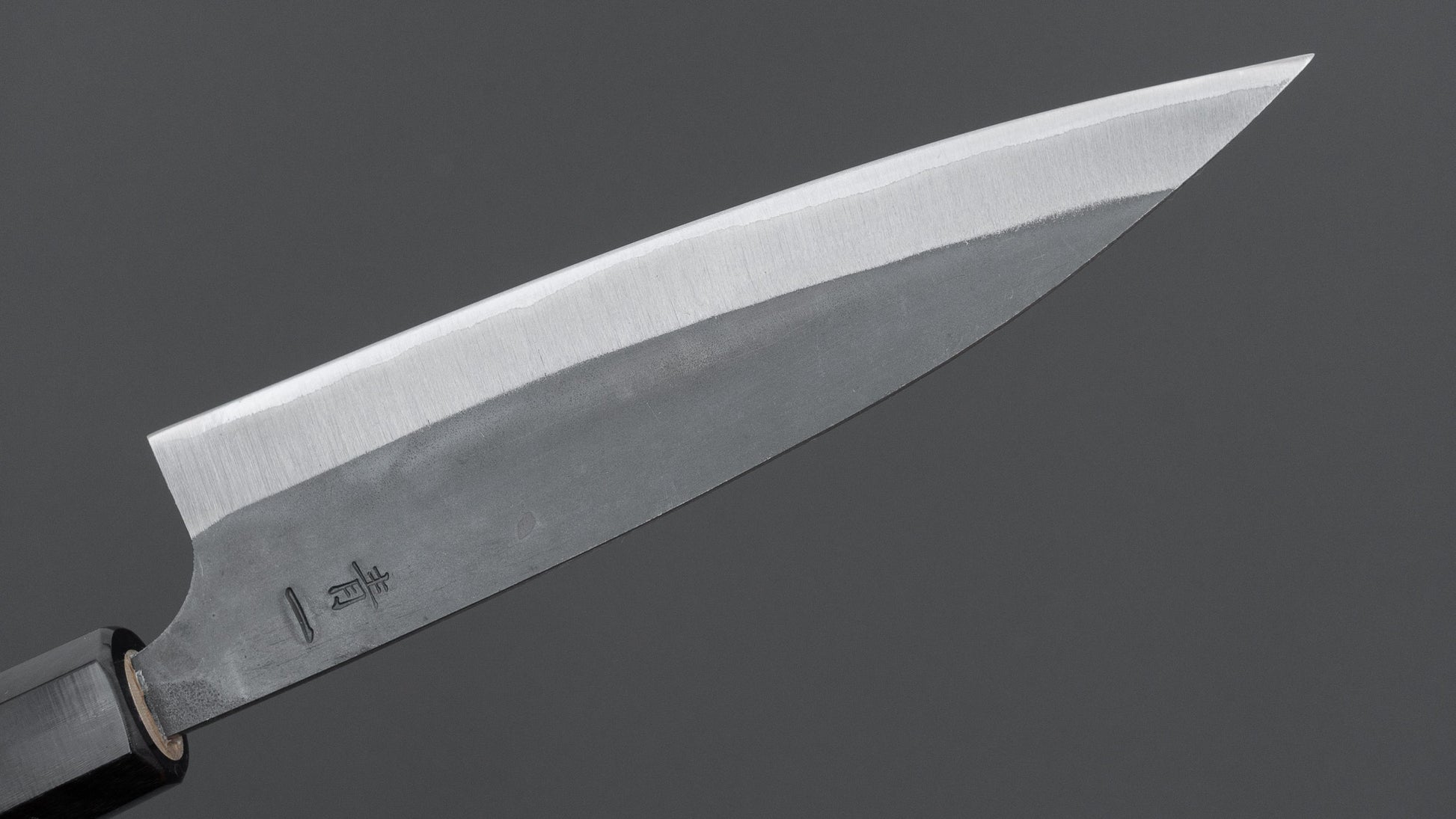 Hitohira Hizen Kurouchi Blue #1 Stainless Clad Ajikiri 145mm Ho Wood Handle