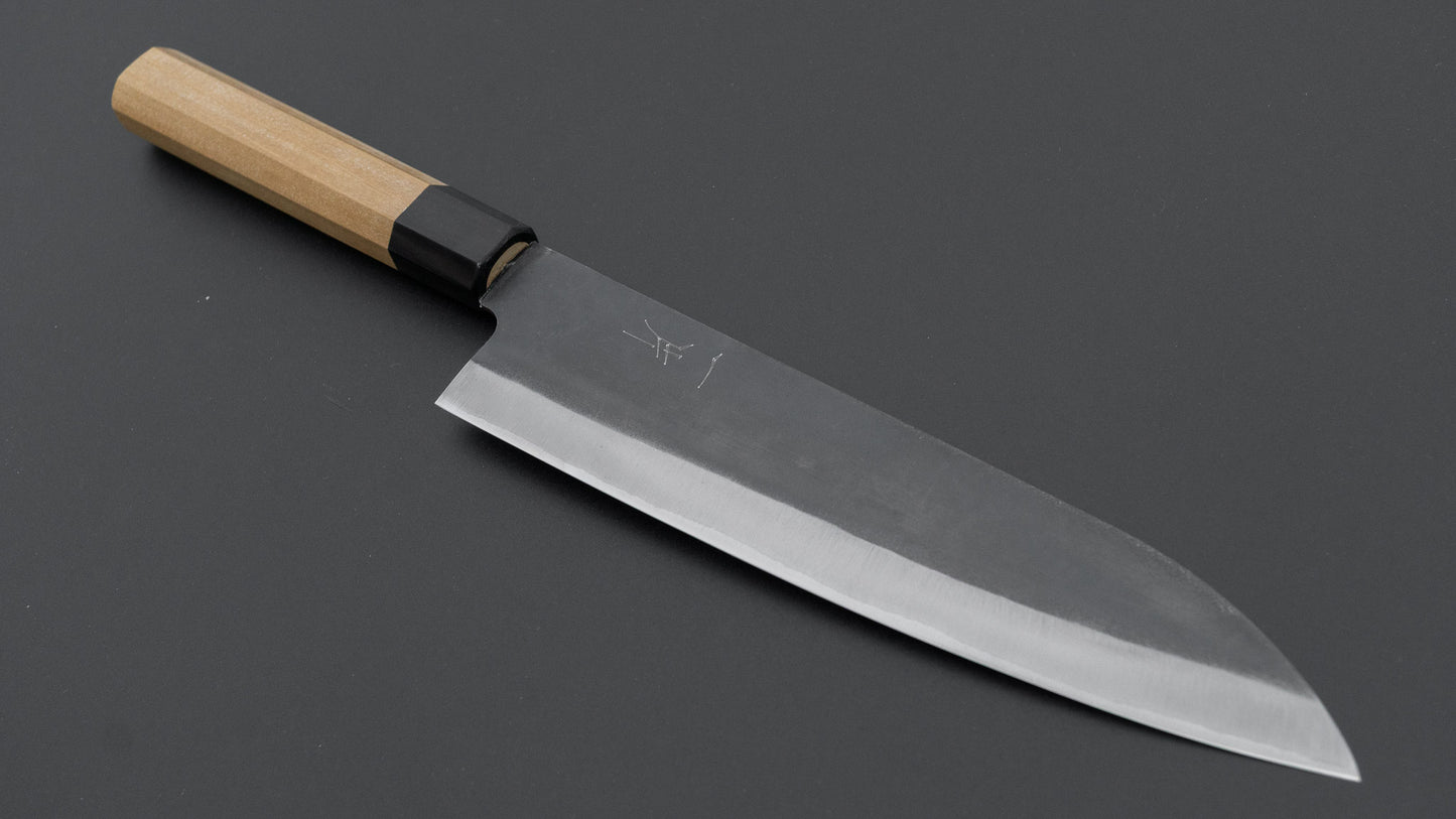 Hitohira Hizen Kurouchi Blue #1 Stainless Clad Gyuto 210mm Ho Wood Handle