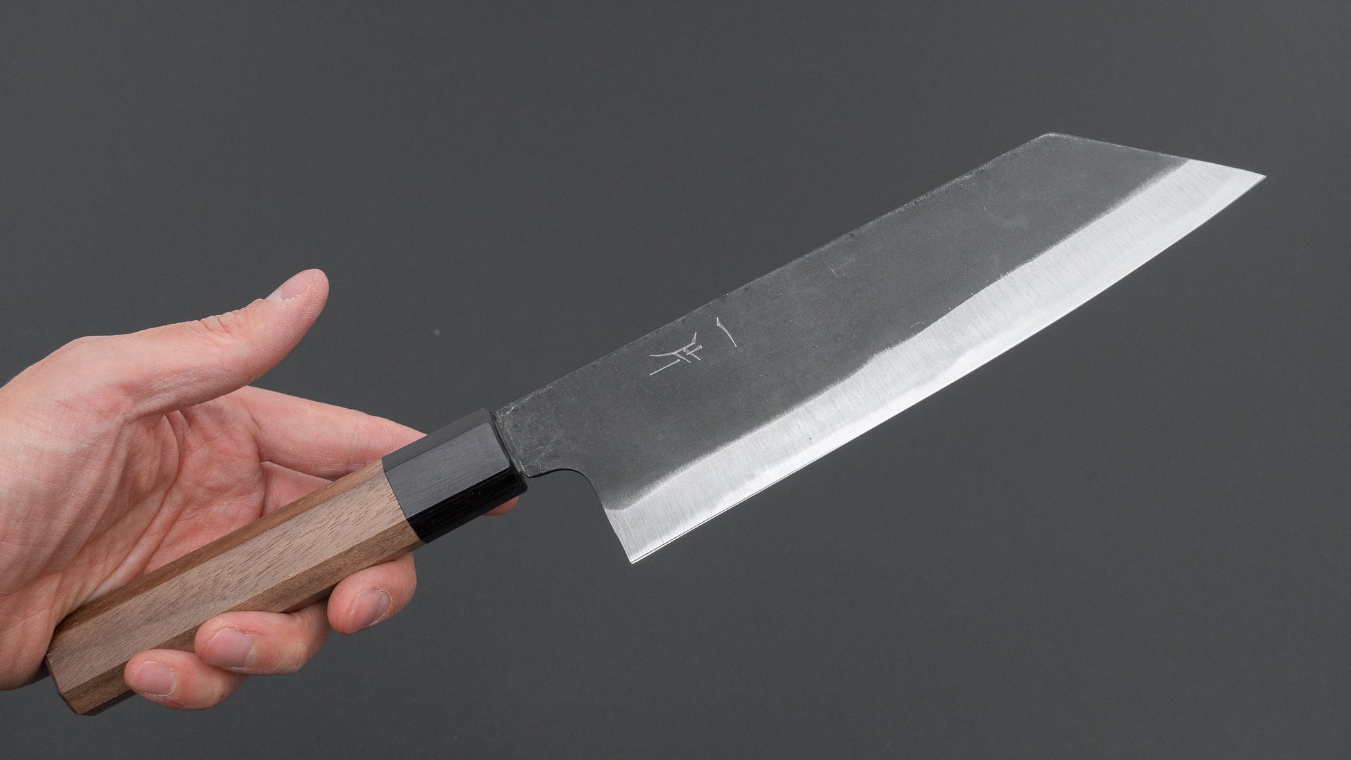 Hitohira Hizen Kurouchi Blue #1 Bunka 190mm Walnut Handle