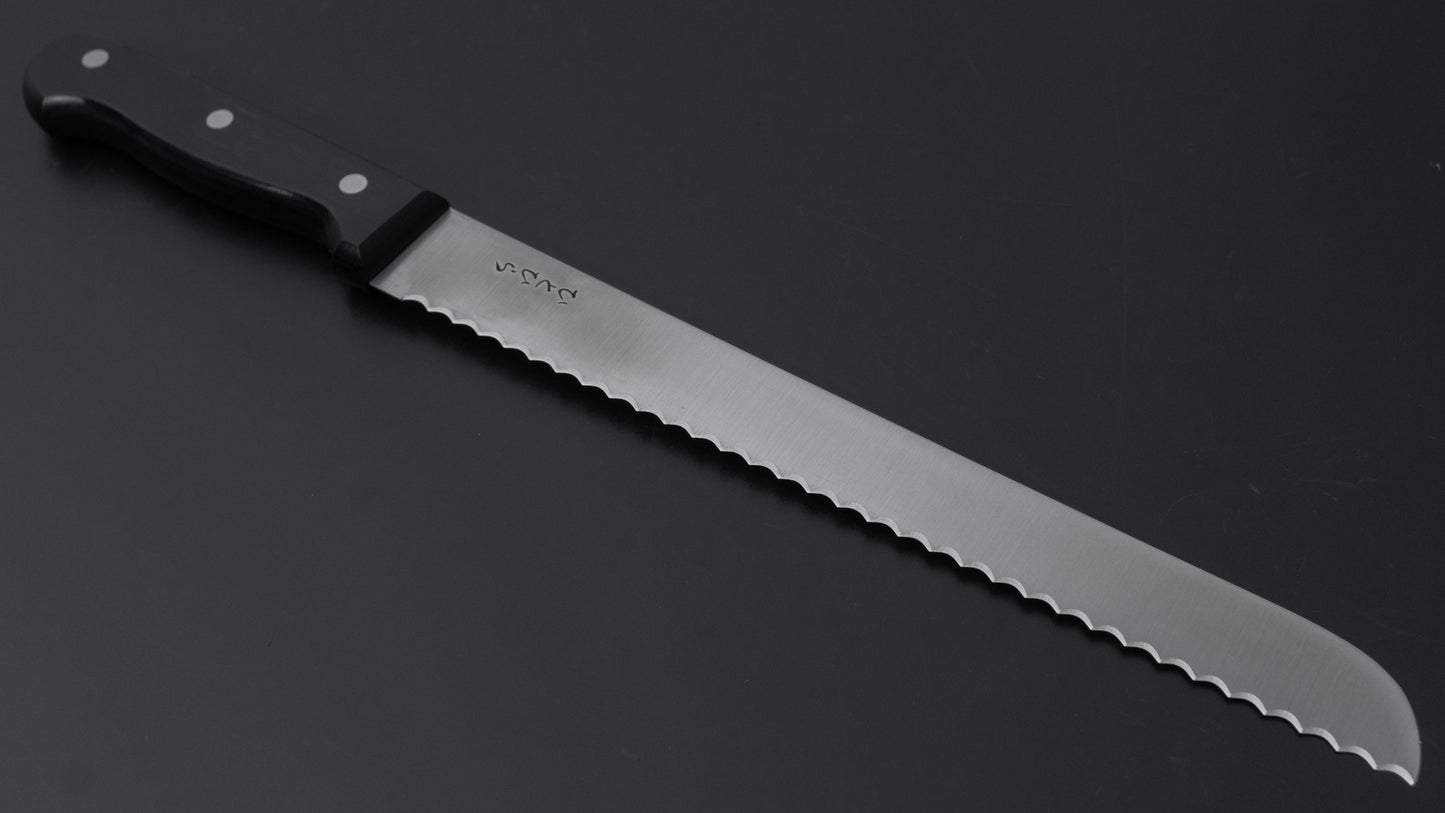 Hitohira Hiragana Bread Knife 250mm Pakka Handle - HITOHIRA