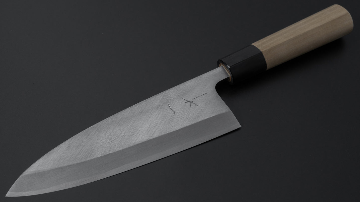 Hitohira Gorobei White #3 Left-Handed Deba 180mm Ho Wood Handle (D-Shape) - HITOHIRA