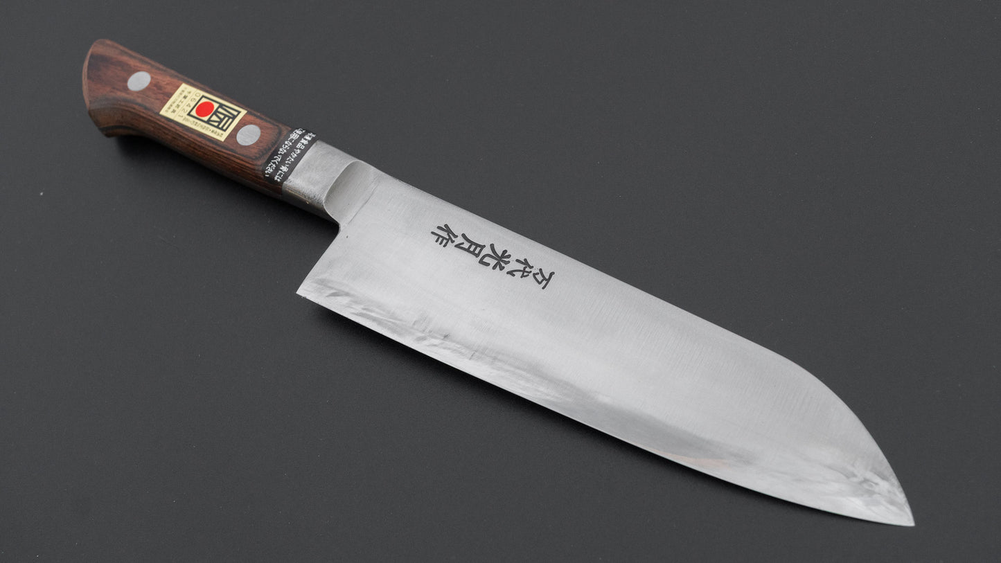Kogetsu Mandai Stainless Santoku 180mm Imitation Mahogany Handle
