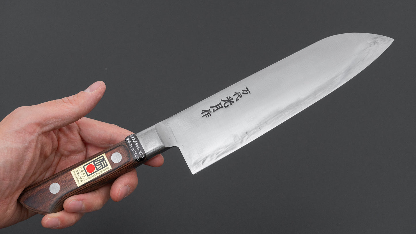 Kogetsu Mandai Stainless Santoku 180mm Imitation Mahogany Handle