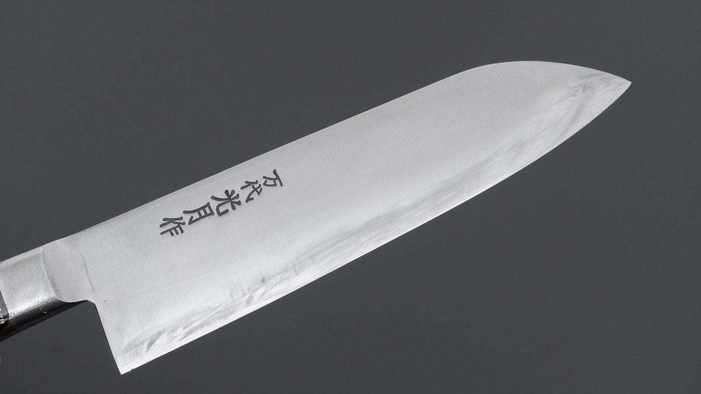 Kogetsu Mandai Stainless Santoku 180mm Imitation Mahogany Handle