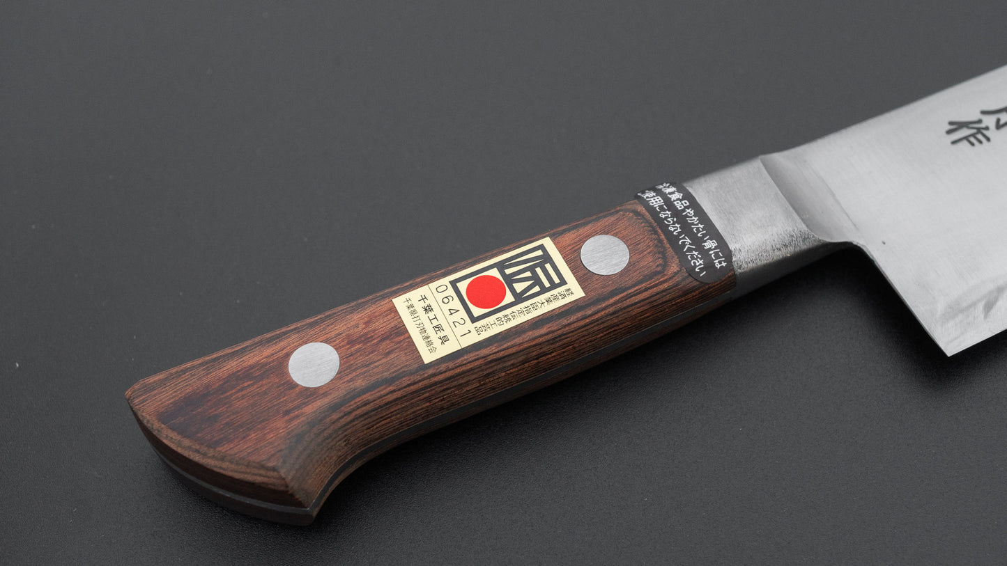 Kogetsu Mandai Stainless Santoku 180mm Imitation Mahogany Handle