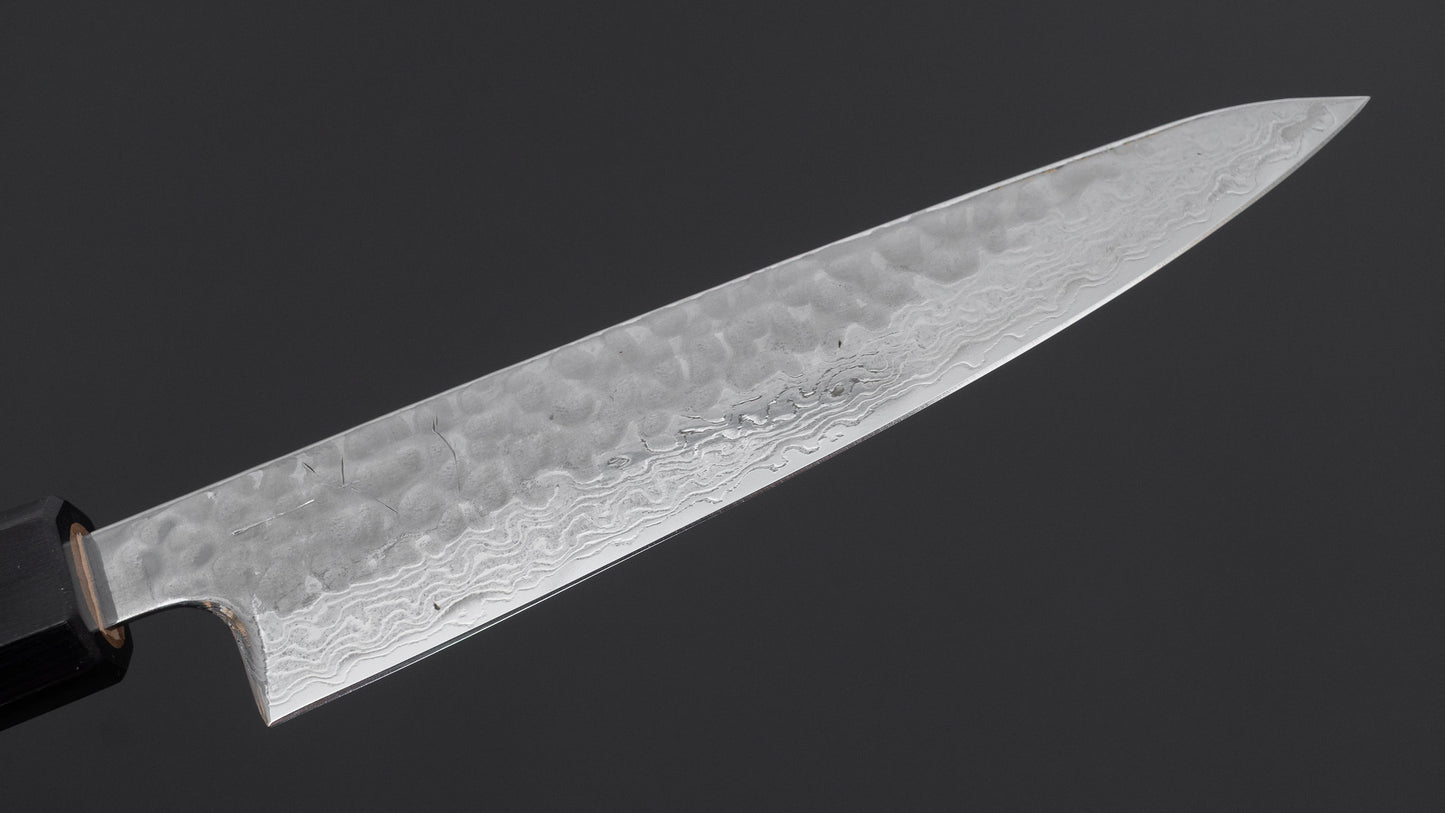 Hitohira Futana S3 Tsuchime Damascus Petty 135mm Walnut Handle