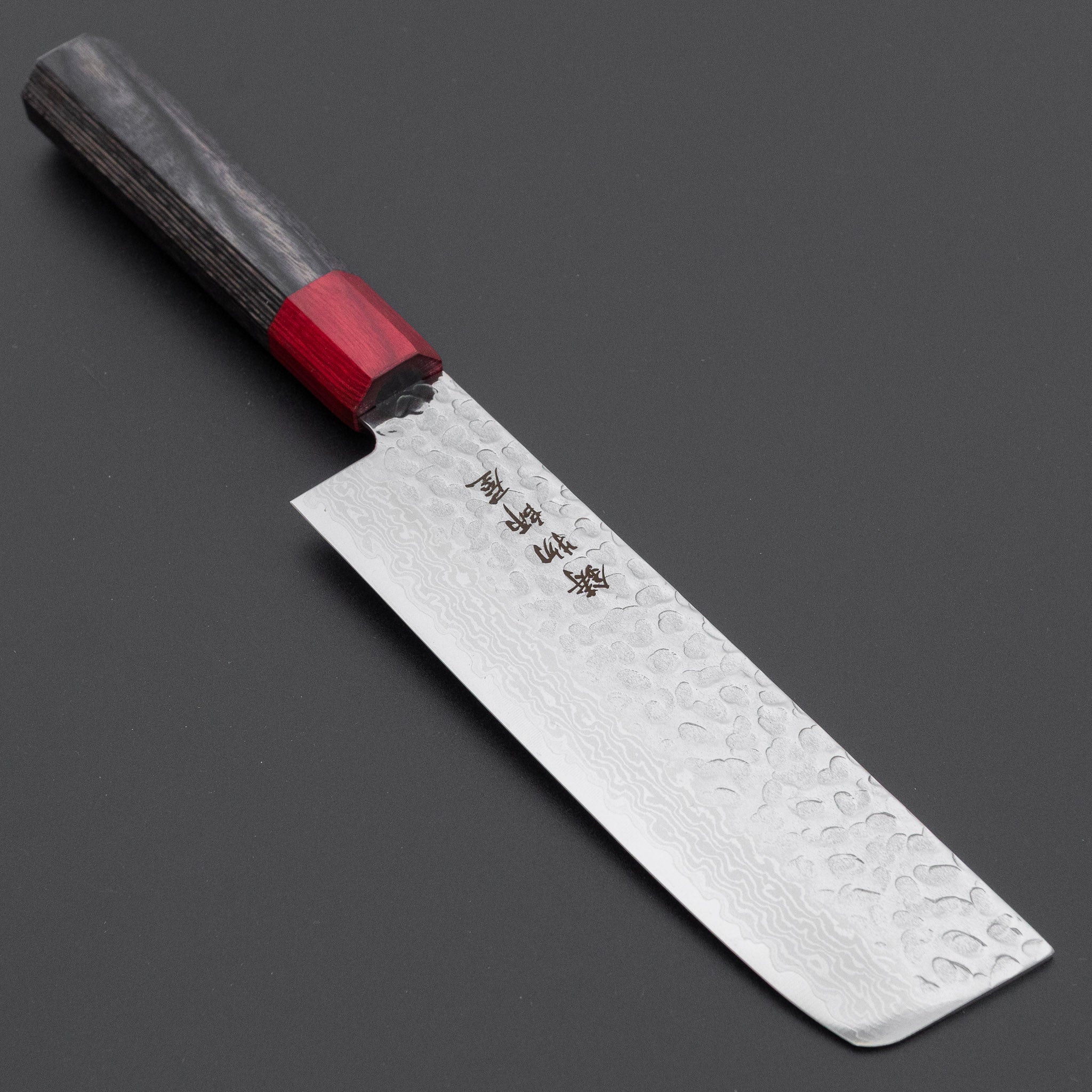 ひとひら V金10号 槌目 ダマスカス 菜切 合板柄 – HITOHIRA