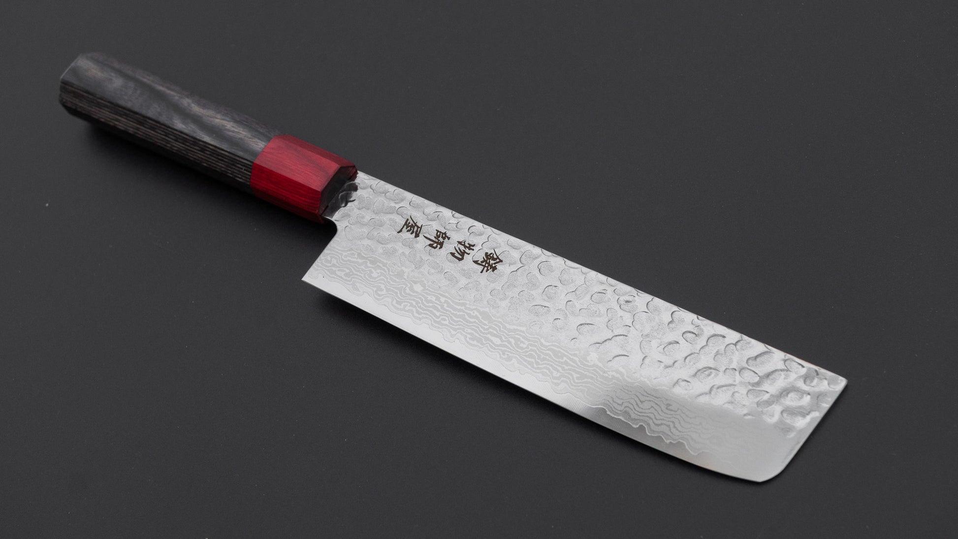 Hitohira Imojiya FW VG10 Tsuchime Damascus Nakiri Pakka Handle