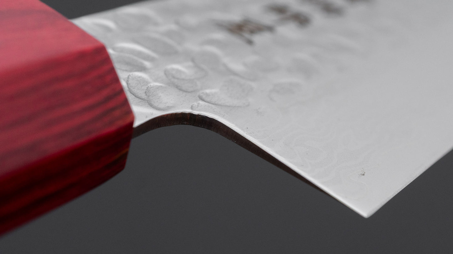 Hitohira Imojiya FW VG10 Tsuchime Damascus Nakiri Pakka Handle