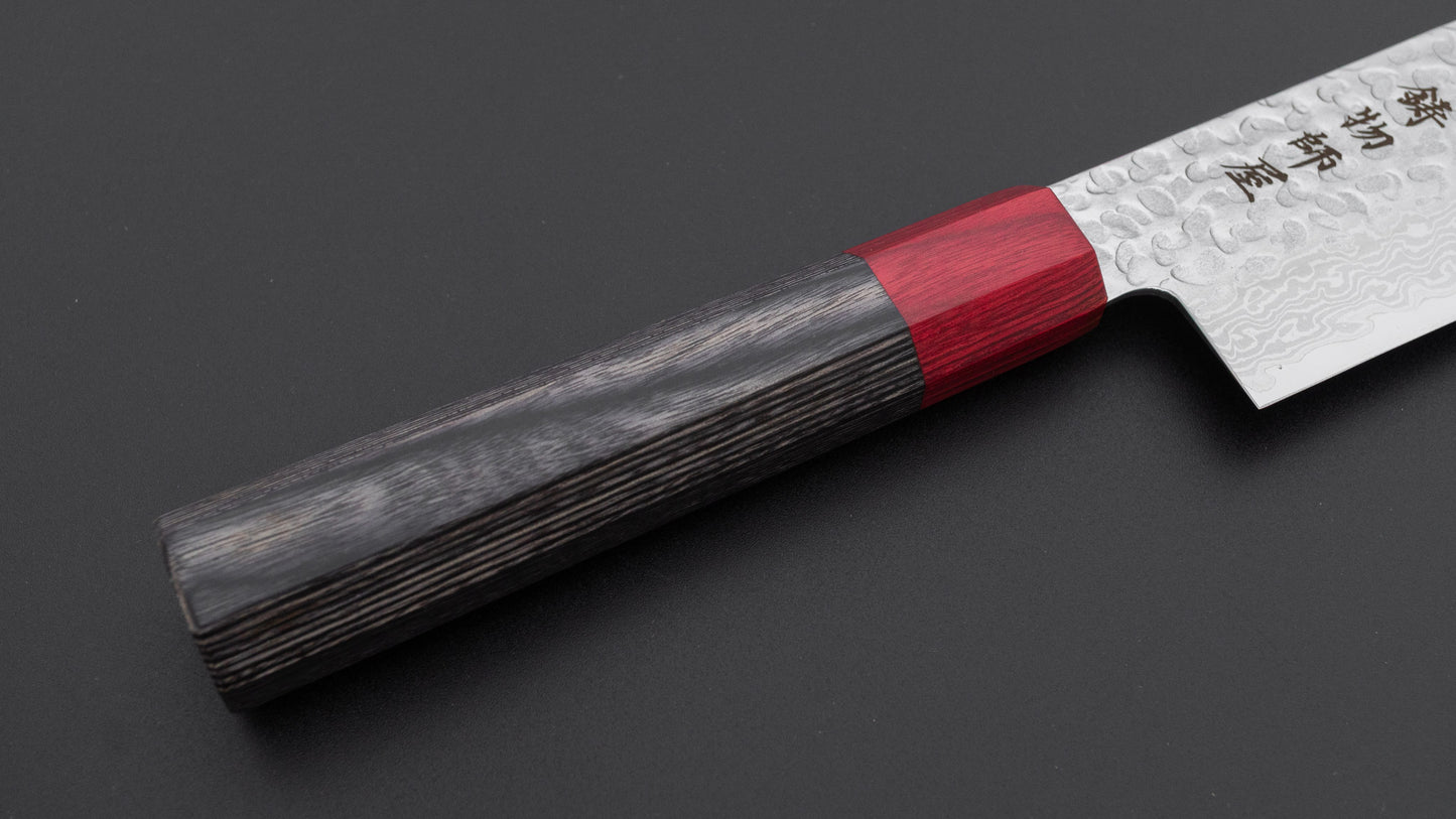 Hitohira Imojiya FW VG10 Tsuchime Damascus Nakiri Pakka Handle