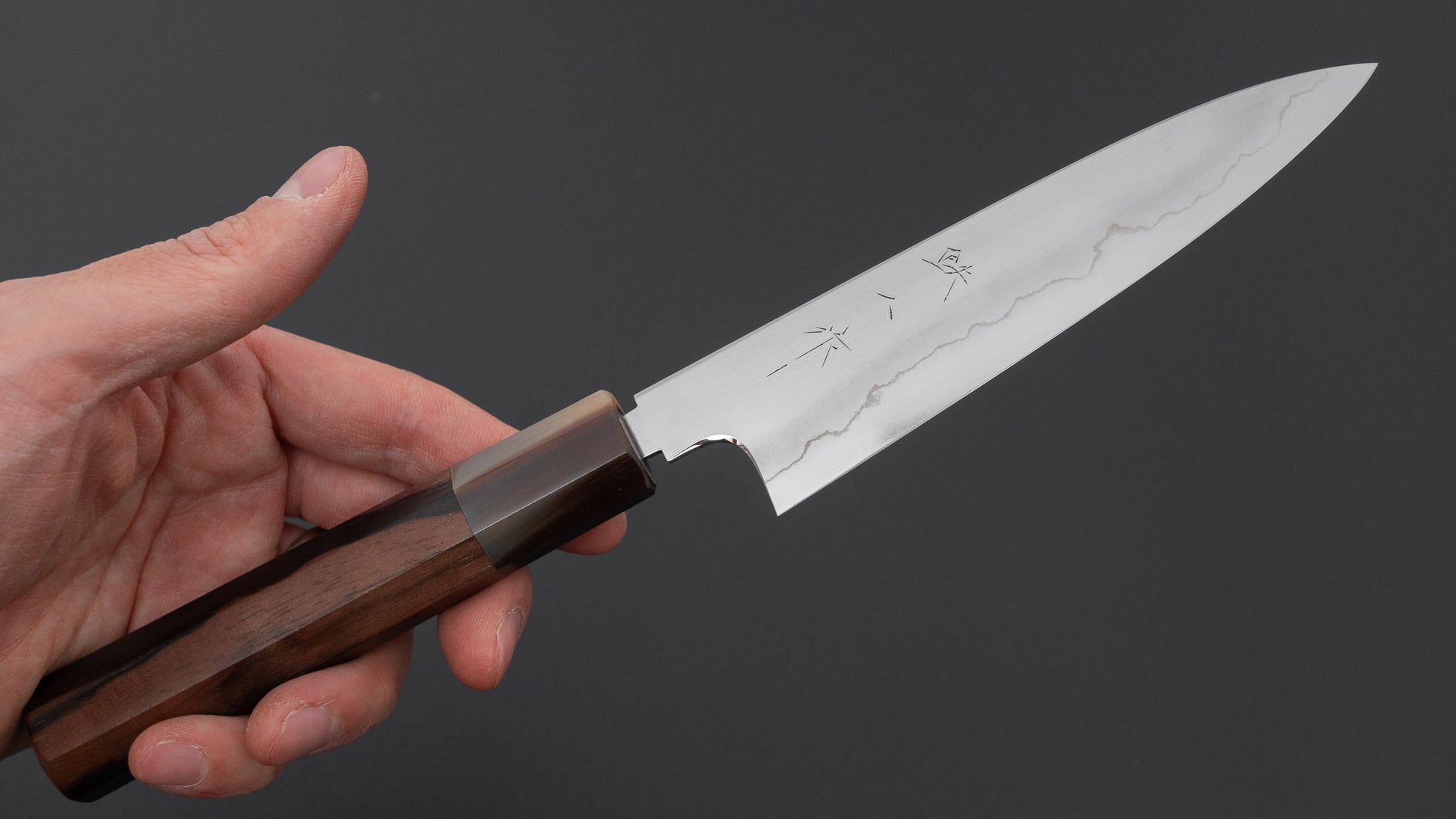 Tetsujin Silver #3 Ukiba Petty 135mm Taihei Makassar Ebony Handle