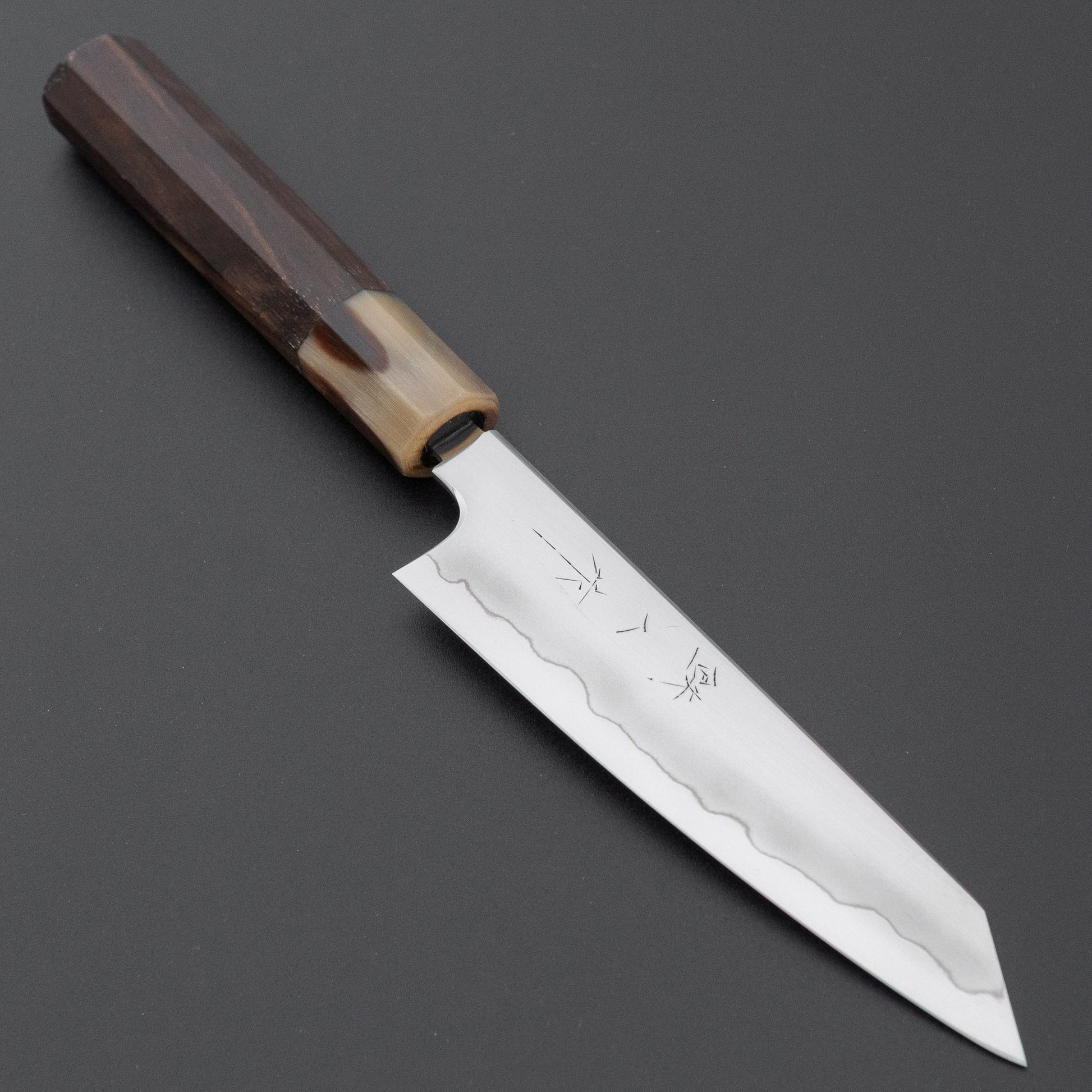 Tetsujin Silver #3 Ukiba Kiritsuke Petty 135mm Taihei Makassar Ebony Handle