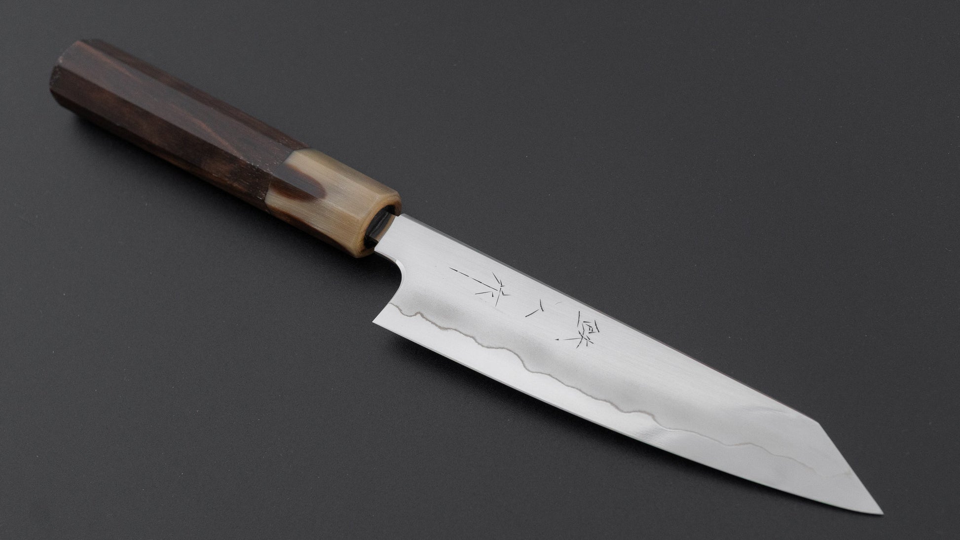 Tetsujin Silver #3 Ukiba Kiritsuke Petty 135mm Taihei Makassar Ebony Handle