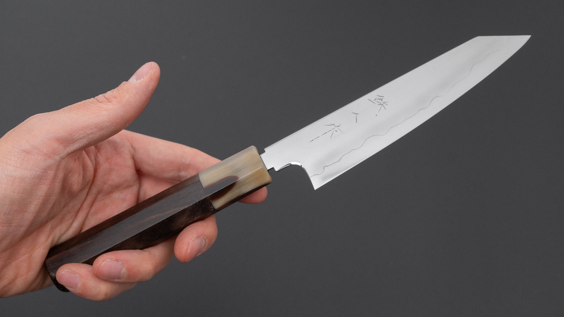 Tetsujin Silver #3 Ukiba Kiritsuke Petty 135mm Taihei Makassar Ebony Handle