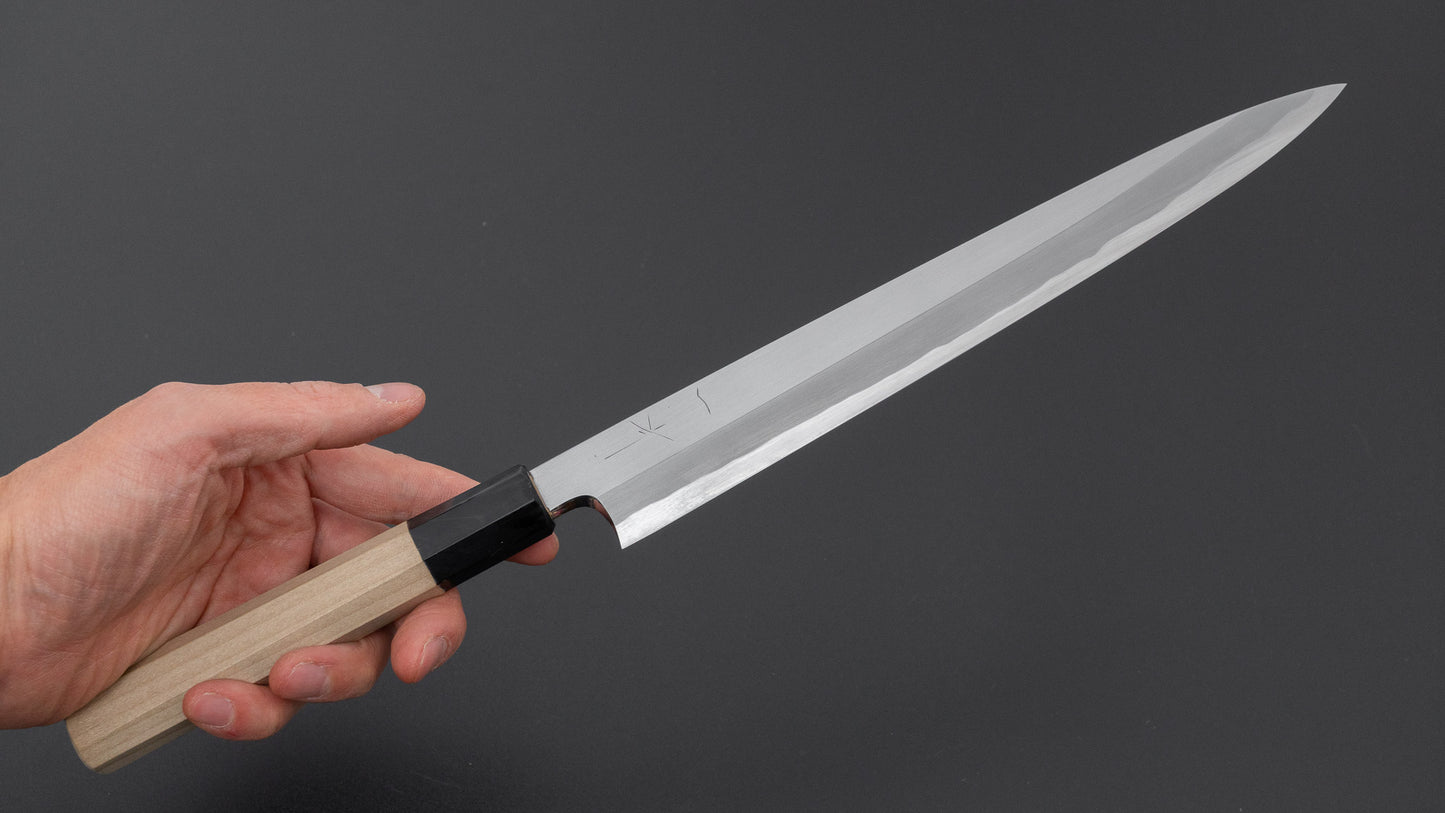 Hitohira Togashi White #1 Tachi Yanagiba 240mm Ho Wood Handle (Saya)