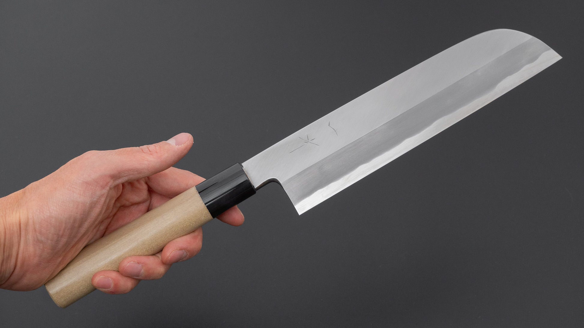 Hitohira Togashi White #2 Kamagata Usuba 210mm Ho Wood Handle (D-Shape/ Saya)