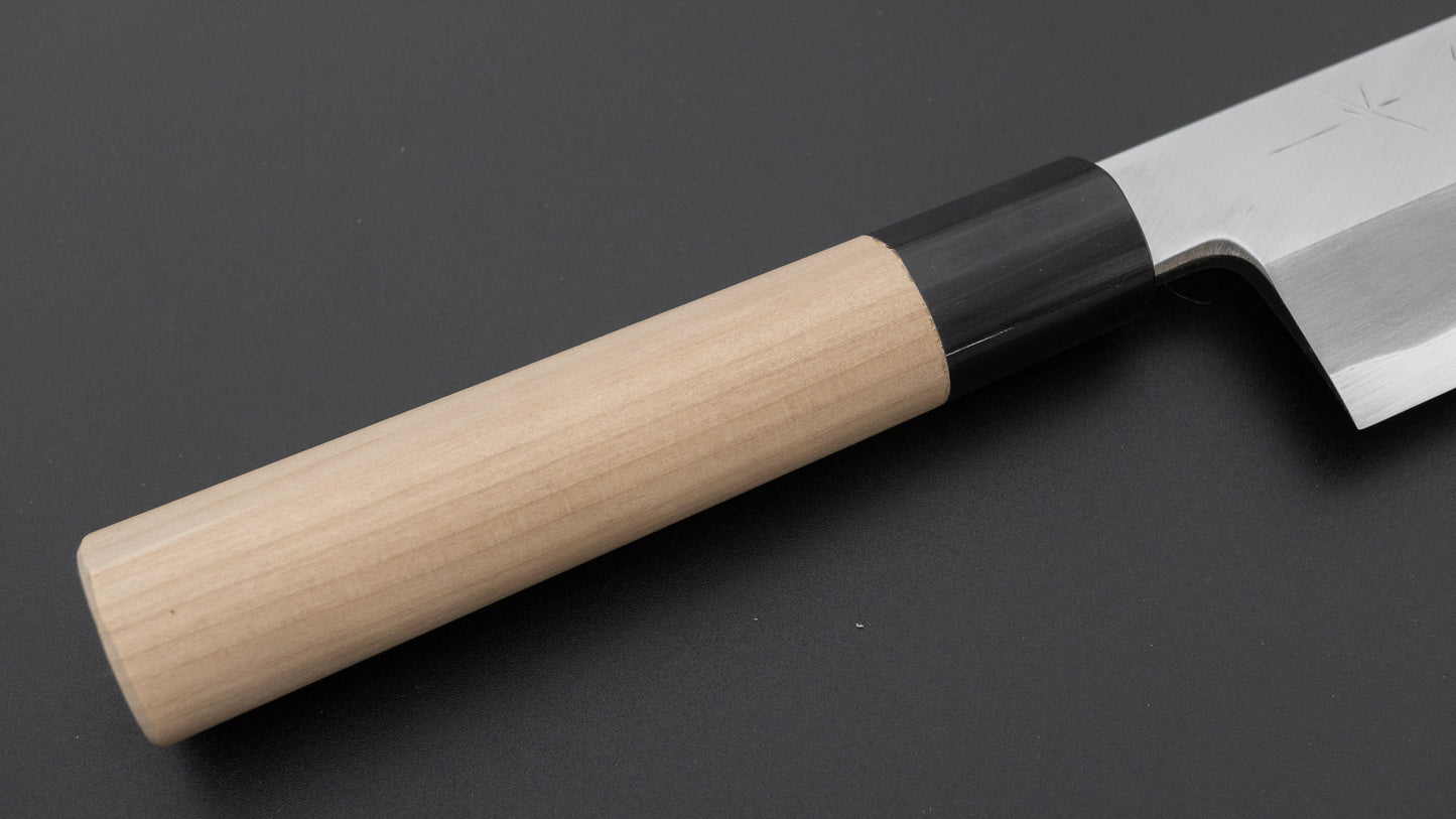 Hitohira Togashi White #2 Kamagata Usuba 225mm Ho Wood Handle (D-Shape/ Saya)