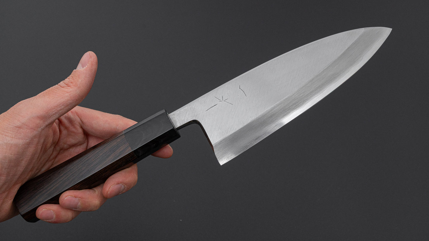 Hitohira Nakagawa Rikichi Silver #3 Deba 150mm Ebony Handle (Saya)