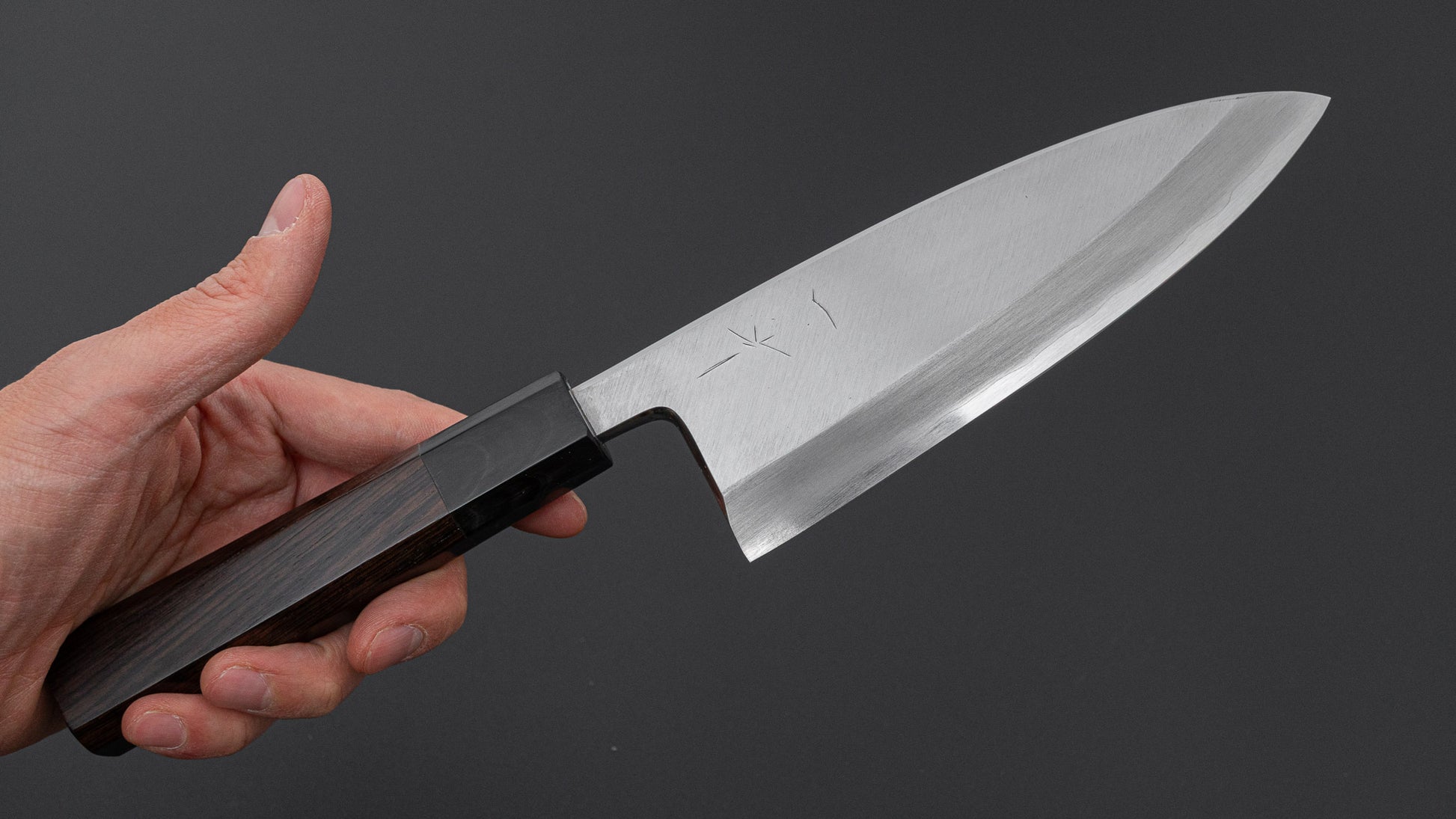 Hitohira Nakagawa Rikichi Silver #3 Deba 150mm Ebony Handle (Saya)