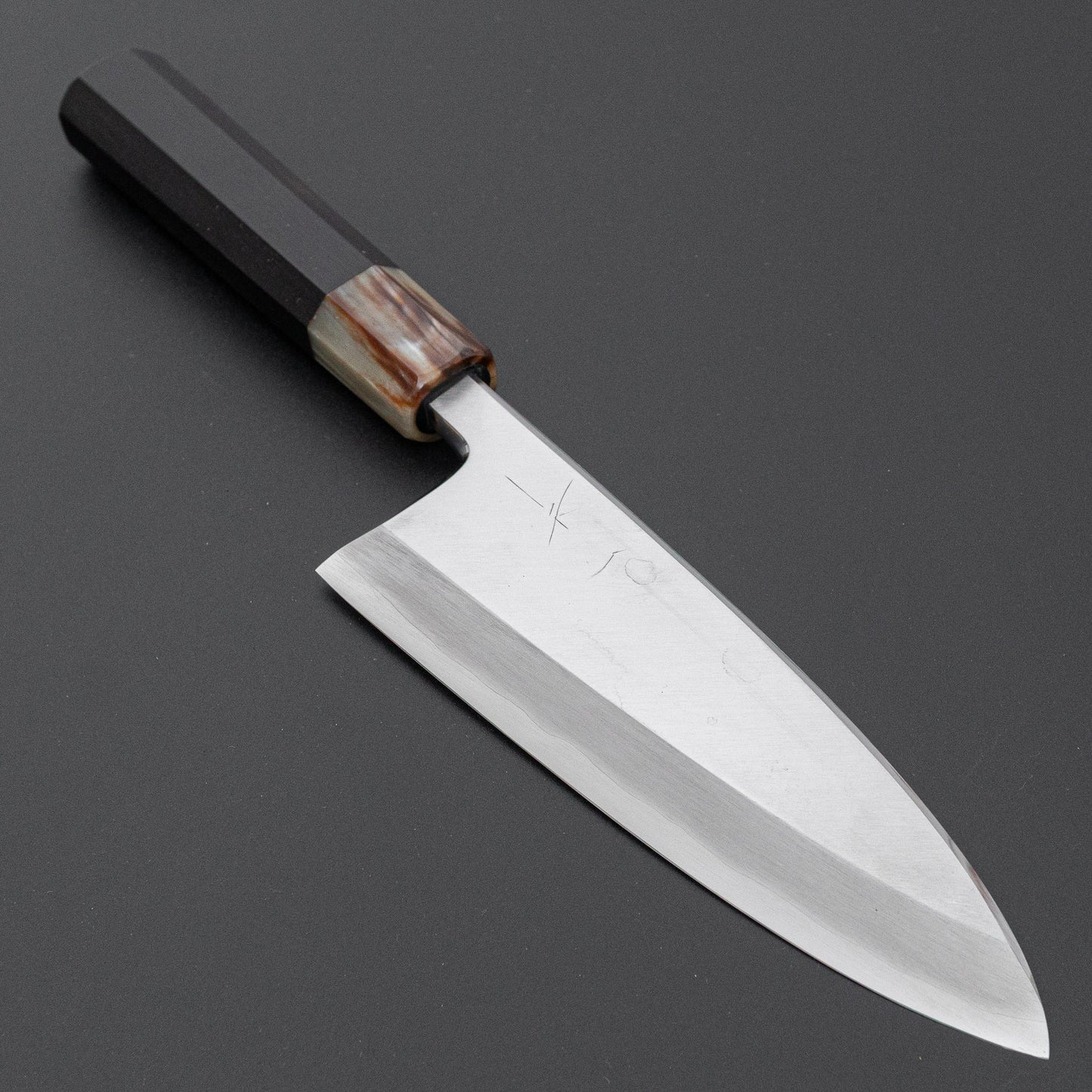 Hitohira Nakagawa Rikichi Silver #3 Deba 165mm Ebony Handle (Saya)