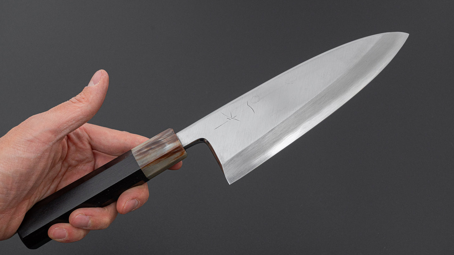 Hitohira Nakagawa Rikichi Silver #3 Deba 165mm Ebony Handle (Saya)