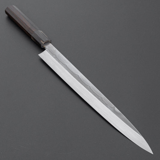 Hitohira Togashi White #1 Sanbonsugi Mizu Honyaki Yanagiba 300mm Taihei Makassar Ebony Handle (Saya)