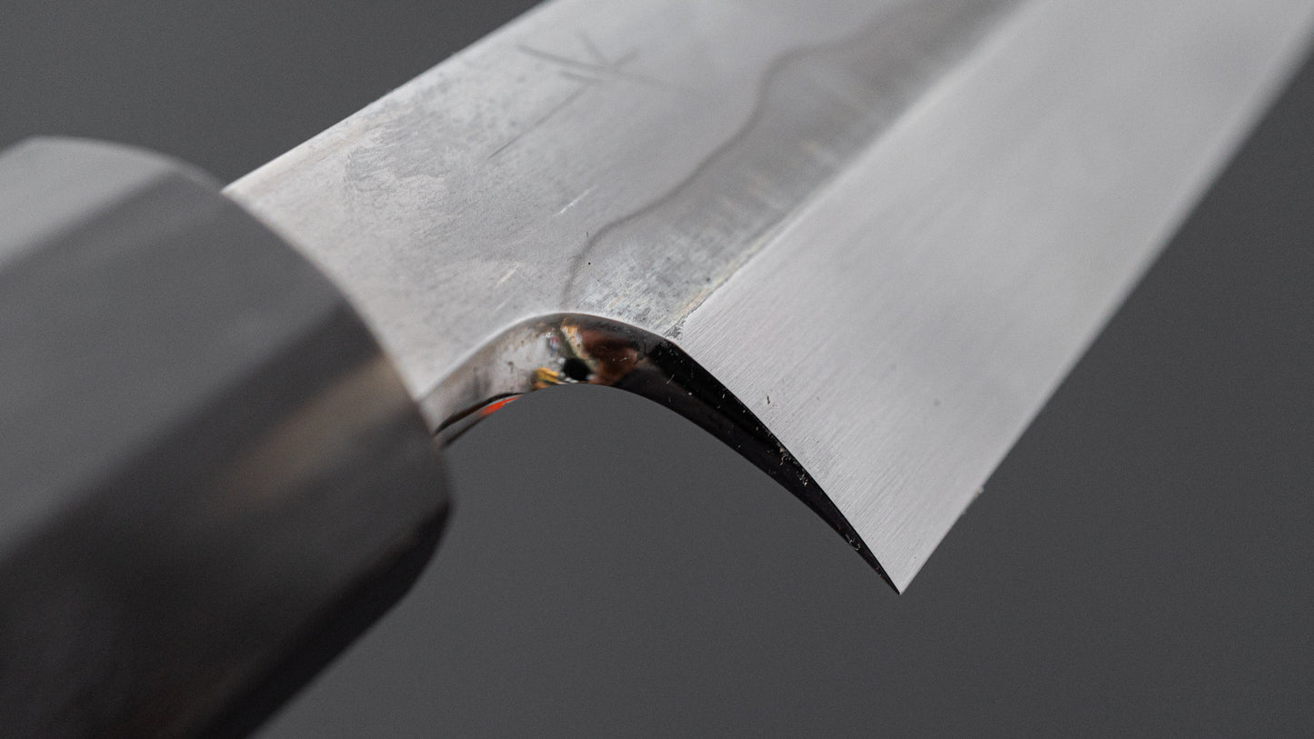 Hitohira Togashi White #1 Sanbonsugi Mizu Honyaki Yanagiba 300mm Taihei Makassar Ebony Handle (Saya)