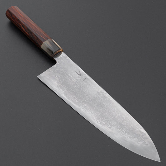 Hitohira Tokuuchi Tanaka Atsushi White #1 Damascus Gyuto 240mm Cocobolo Handle