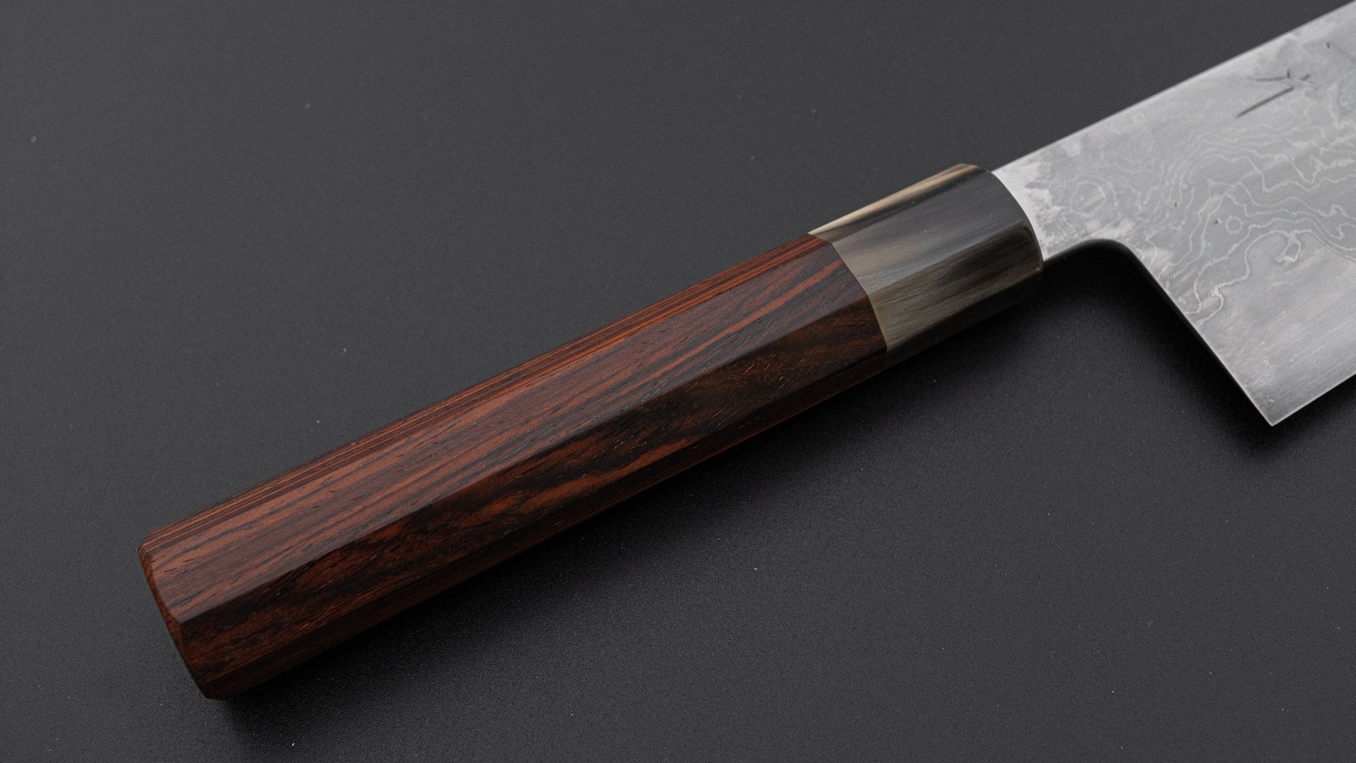 Hitohira Tokuuchi Tanaka Atsushi White #1 Damascus Gyuto 240mm Cocobolo Handle