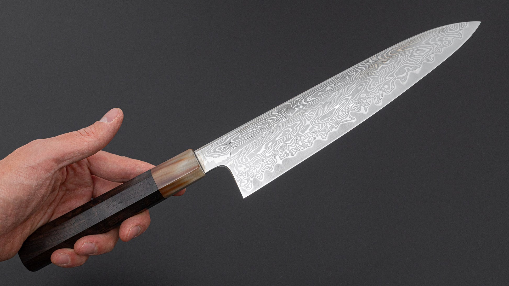 Hitohira Nakagawa Izo SG STRIX Gyuto 210mm Ebony Handle