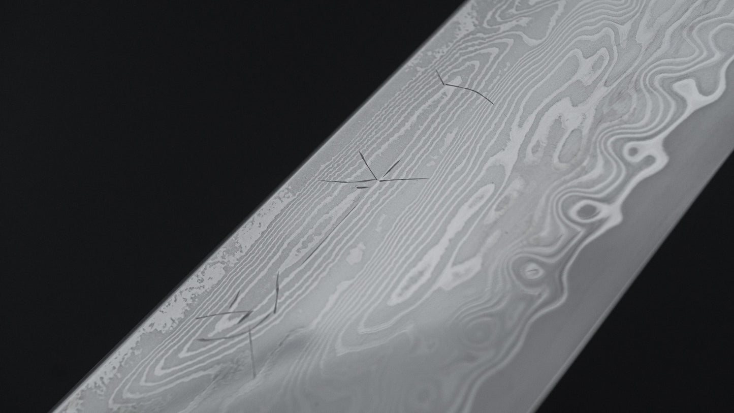 Hitohira Nakagawa Izo SG STRIX Kiritsuke Gyuto 210mm Ebony Handle
