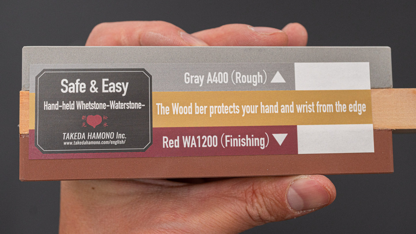 Takeda Hamono Hand-Held Whetstone #400/ #1200