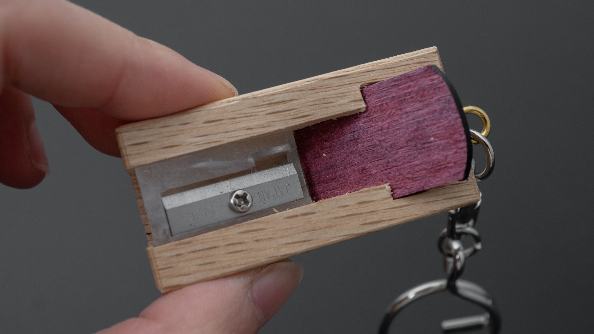 Pencil store sharpener keychain