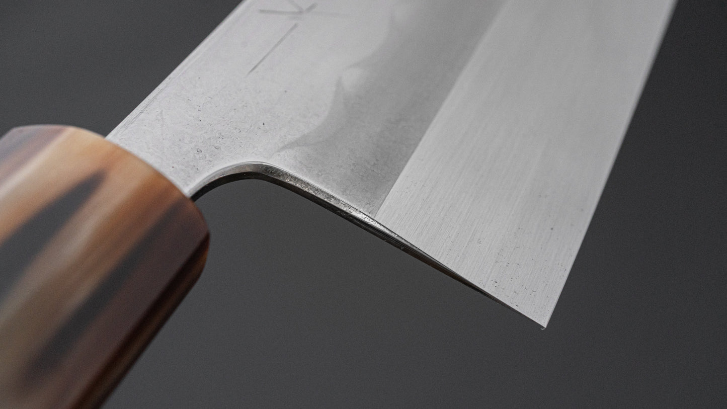 Hitohira Togashi White #1 Notaremon Mizu Honyaki Nakiri Taihei Makassar Ebony Handle (#105/ Saya)