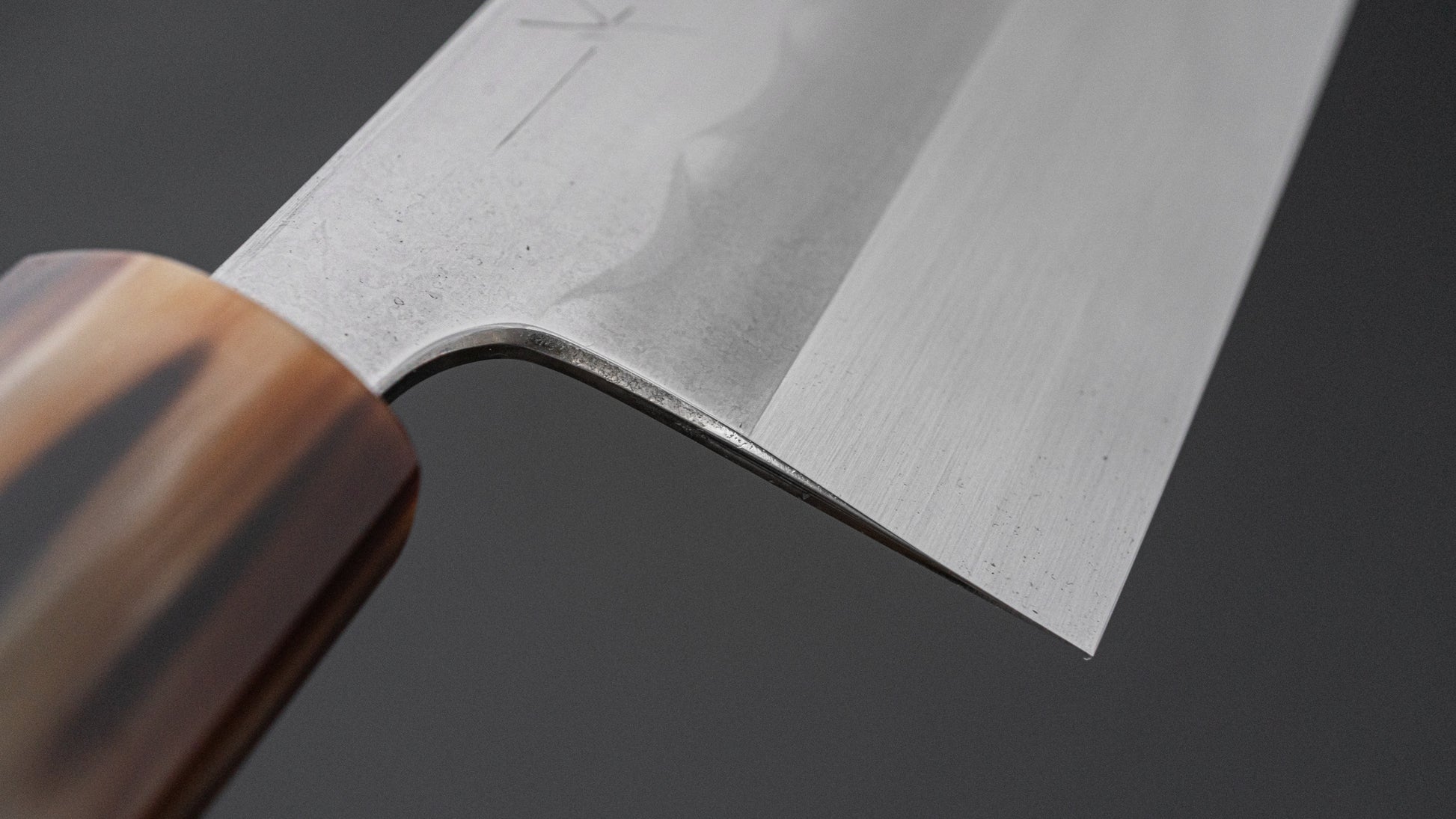 Hitohira Togashi White #1 Notaremon Mizu Honyaki Nakiri Taihei Makassar Ebony Handle (#105/ Saya)