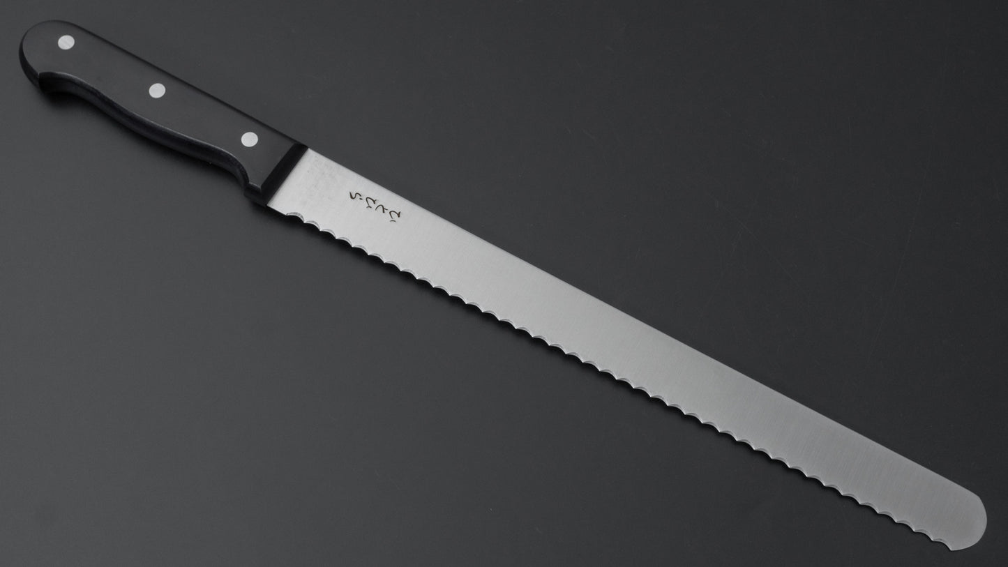 Hitohira Hiragana Bread Knife 300mm Pakka Handle - HITOHIRA