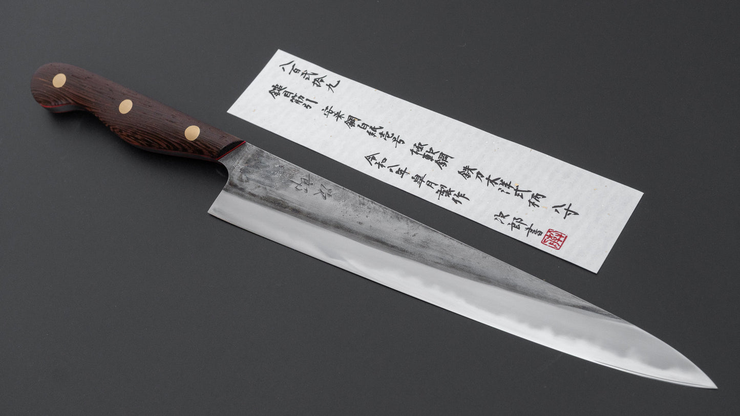 Jiro Tsuchime Yo Sujihiki 240mm Tagayasan Handle (#829)
