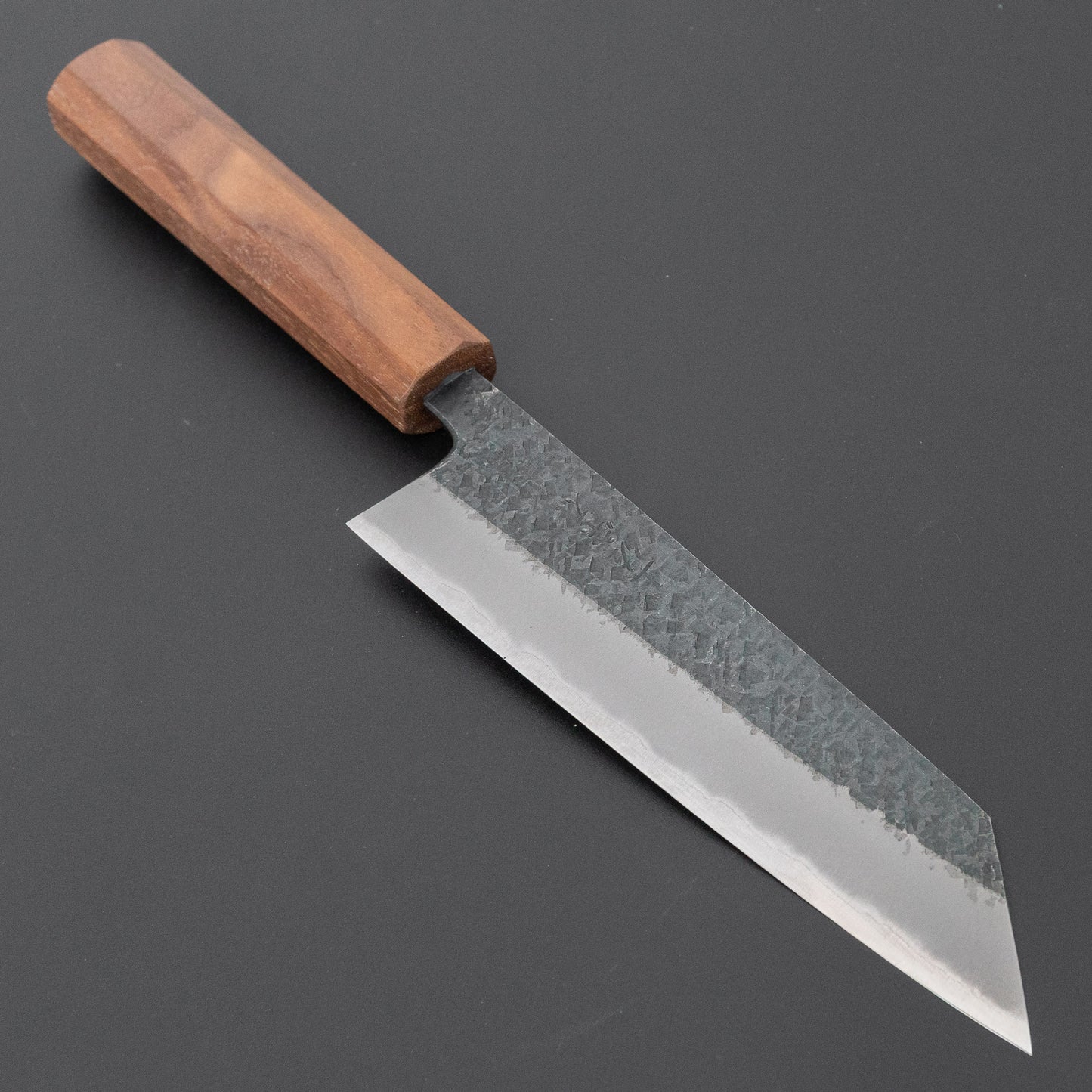 宗石工房 青2 槌目 黒打 文化 165mm ウォールナット柄
