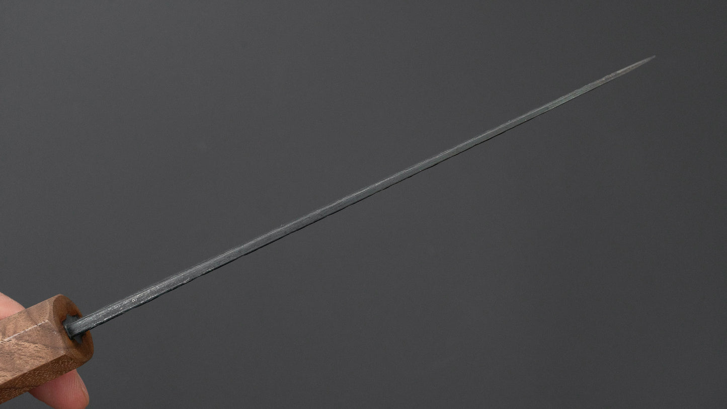 宗石工房 青2 槌目 黒打 三徳 165mm ウォールナット柄