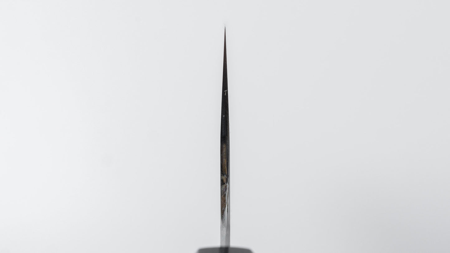 ひとひら 富樫 白一鋼 湾れ紋 水本焼 牛刀 240mm 黒柿柄 (#165)