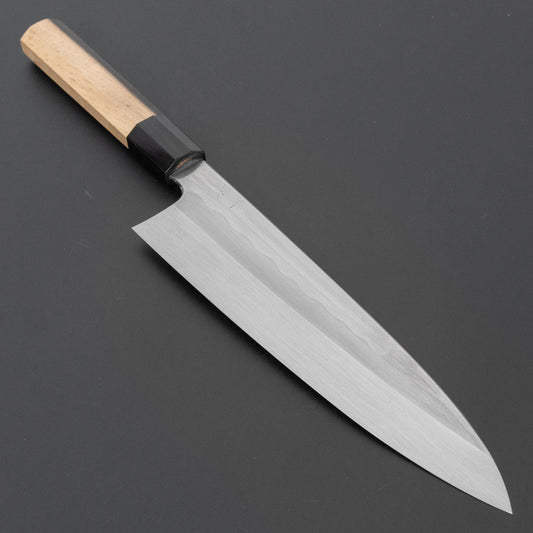 Hitohira Togashi White #1 Notaremon Mizu Honyaki Gyuto 240mm Kurokaki Persimmon Handle (#173/ Saya)