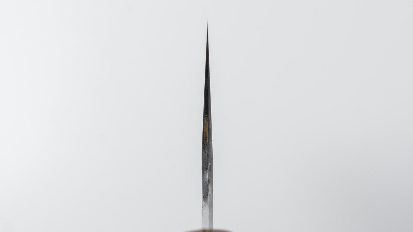 ひとひら 富樫 青一鋼 湾れ紋 水本焼 牛刀 240mm 暹羅柿柄 (#174)