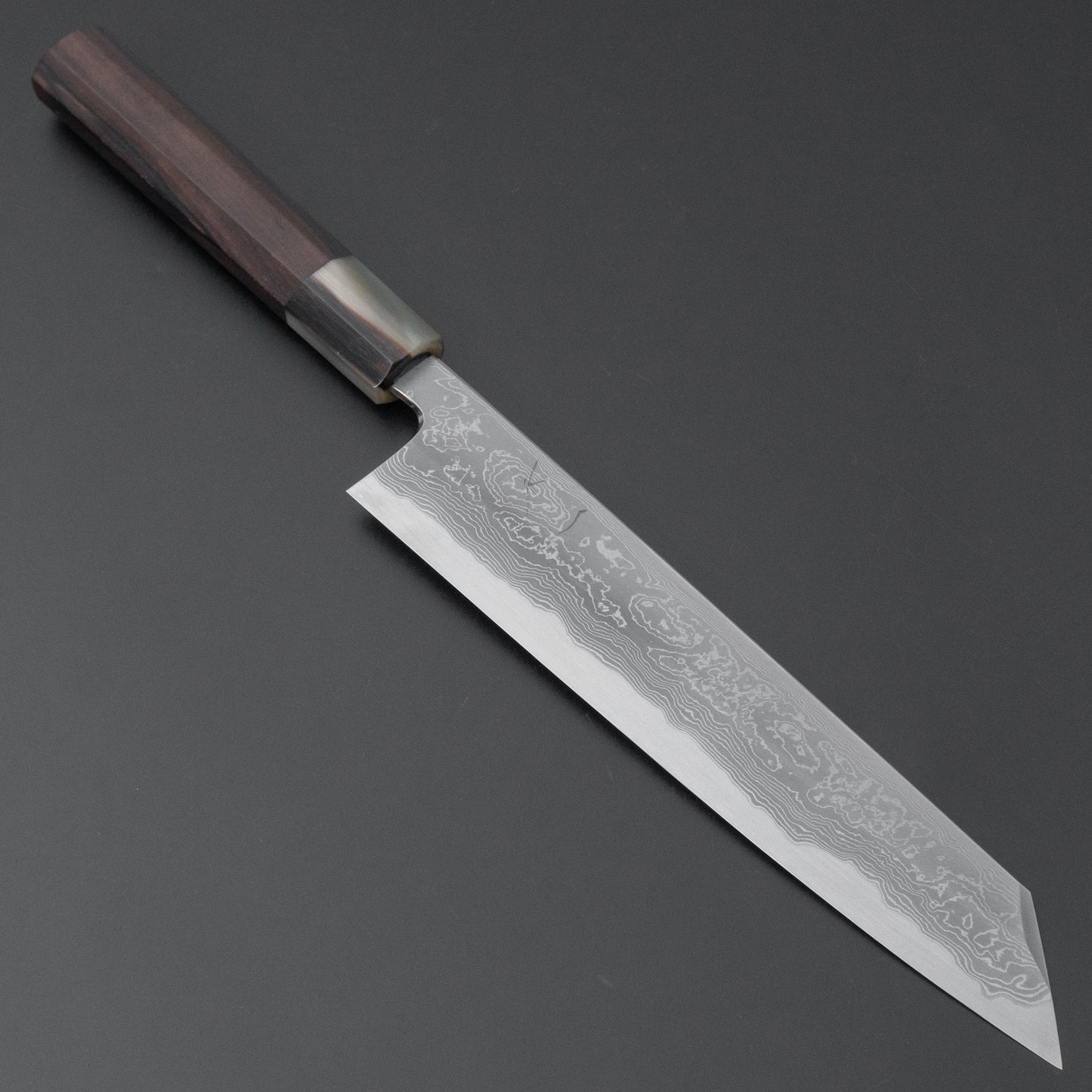 Hitohira Tanaka Kyuzo Blue #1 Damascus Kiritsuke Gyuto 240mm Taihei Makassar Ebony Handle - HITOHIRA